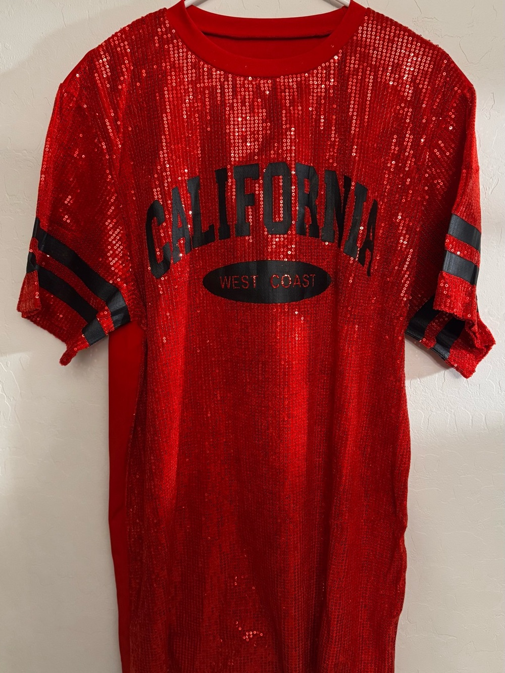 California West Coast Red Sequin Men's Shirt